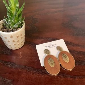 Wood and Gold Park Lane earrings